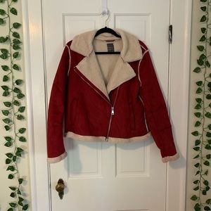 Red Sherpa motorcycle jacket
